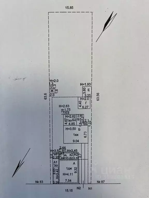 Дом в Ростовская область, Новочеркасск Платовский просп., 85 (80 м) - Фото 1