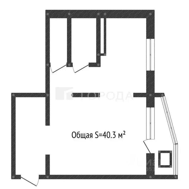 1-к кв. Алтайский край, Барнаул Взлетная ул., 95 (40.3 м) - Фото 2