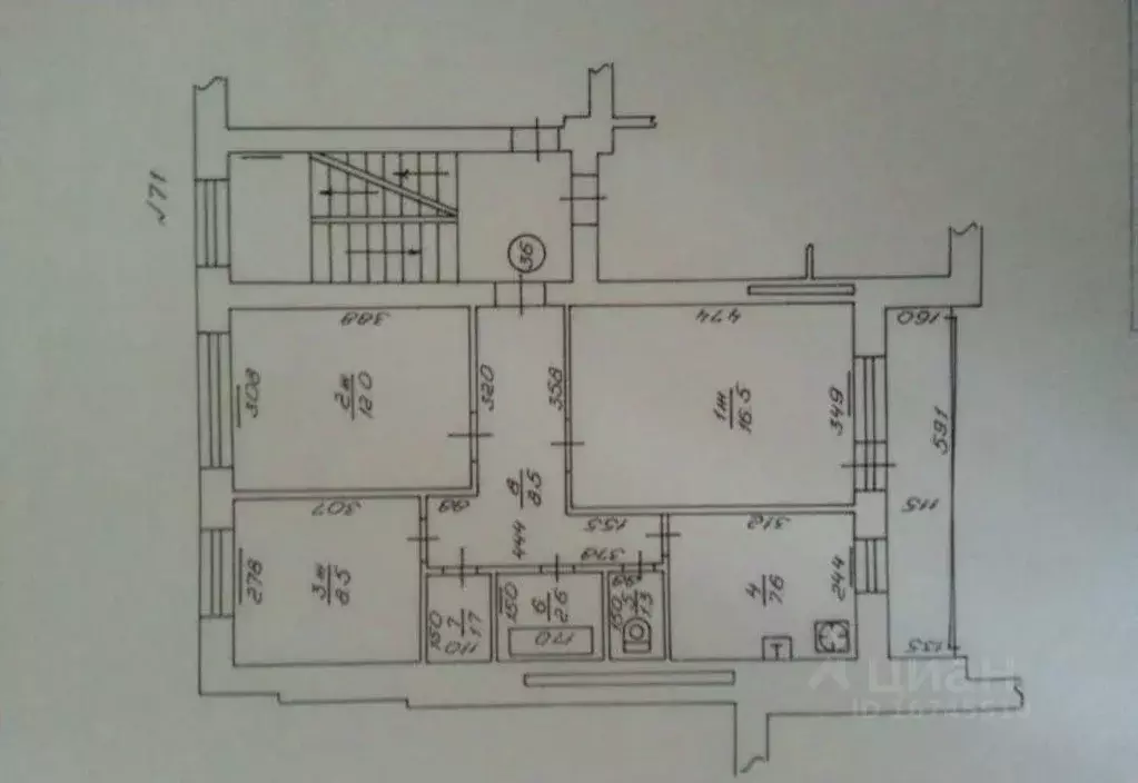 3-к кв. Калининградская область, Калининград Батальная ул., 71 (60.0 ... - Фото 2