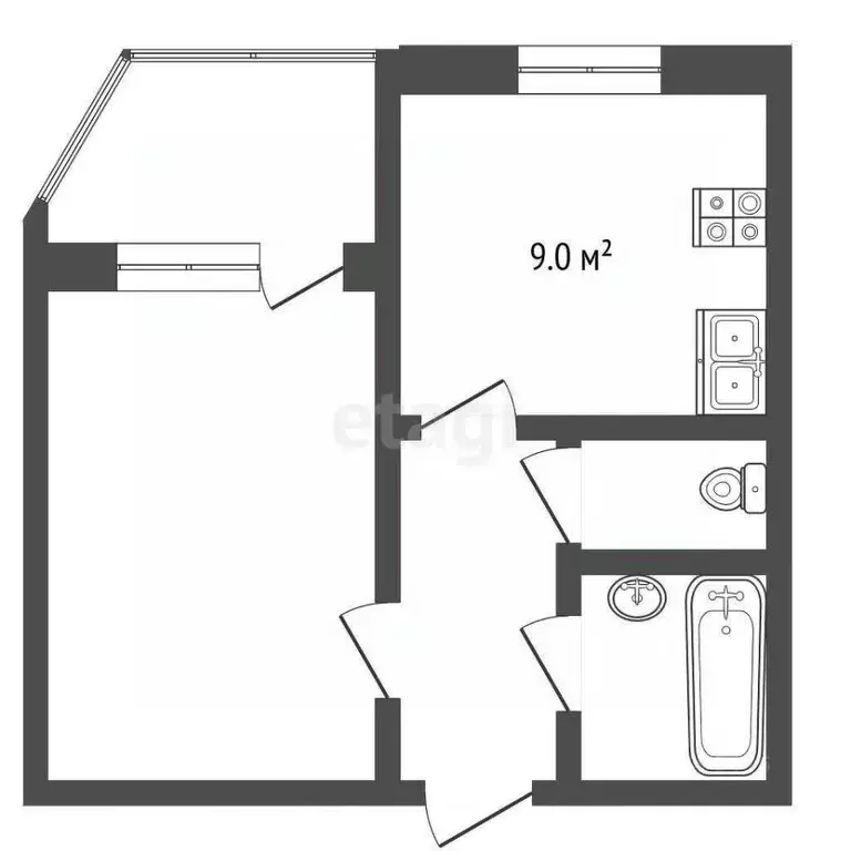 1-к кв. Московская область, Балашиха Ольгино мкр, ул. Жилгородок, 1 ... - Фото 2
