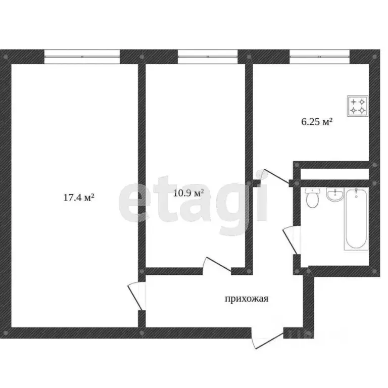 2-к кв. Красноярский край, Норильск ул. Бегичева, 39 (41.7 м) - Фото 2