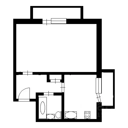 1-к кв. Севастополь с. Верхнесадовое, ул. Титова, 63 (36.0 м) - Фото 2