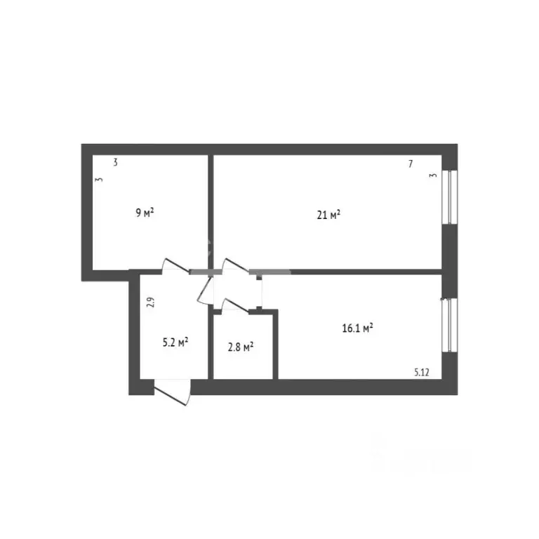 2-к кв. Дагестан, Дербент пер. Карла Маркса, 98к2 (58.8 м) - Фото 2