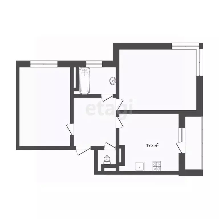 2-к кв. Тюменская область, Тюмень ул. 50 лет Октября, 4 (90.9 м) - Фото 2
