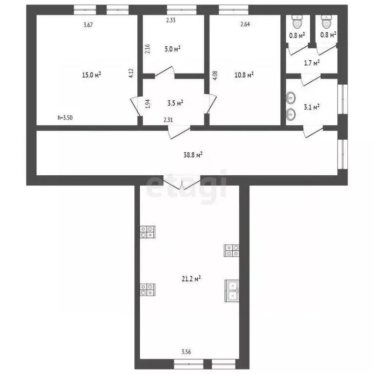 2-к кв. Крым, Евпатория ул. Перекопская, 15 (34.3 м) - Фото 2