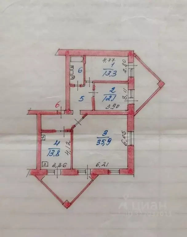 3-к кв. Ивановская область, Тейково ул. 2-я Комовская, 21 (102.0 м) - Фото 2