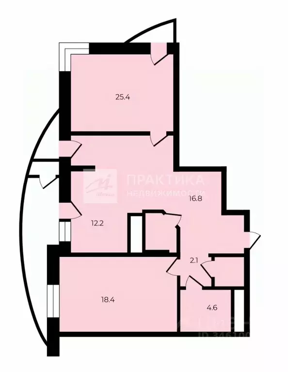 3-к кв. Московская область, Реутов ул. Октября, 22 (81.9 м) - Фото 2