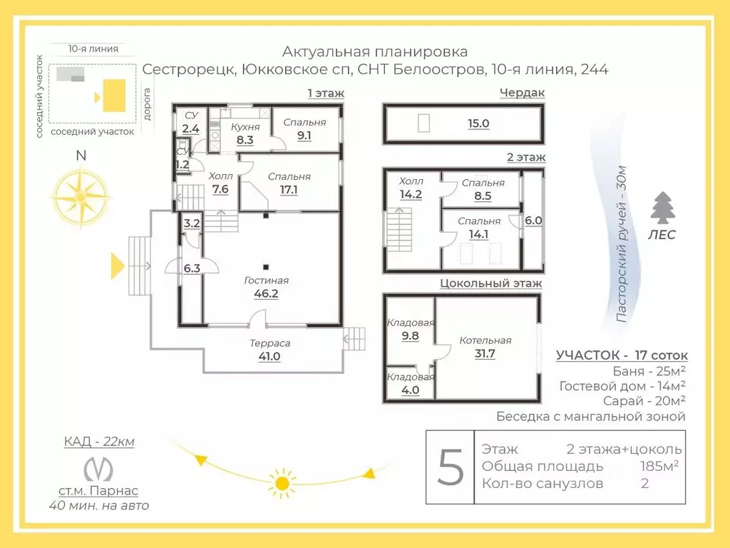 Дом в Ленинградская область, Всеволожский район, Юкковское с/пос, ... - Фото 2