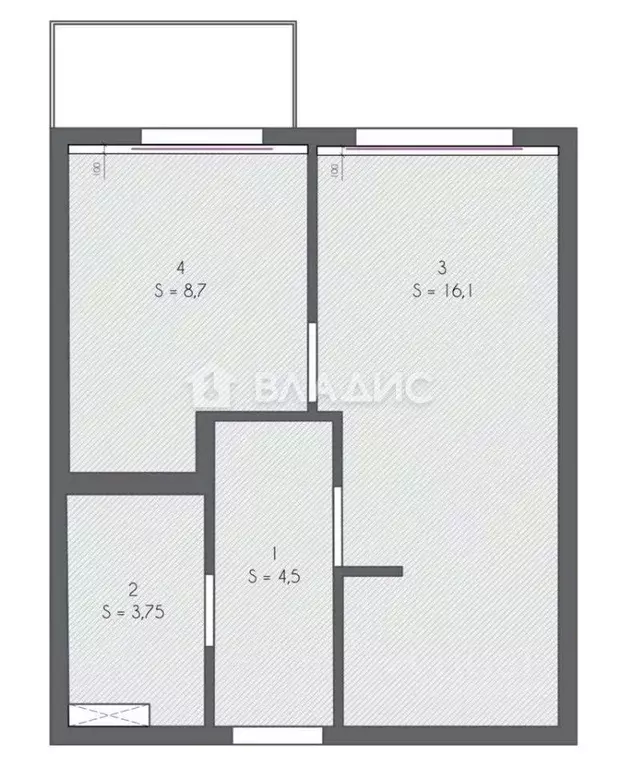 1-к кв. Санкт-Петербург Дальневосточный просп., 12к2 (34.0 м) - Фото 2