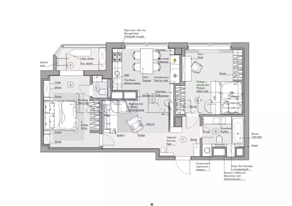 3-к кв. Москва Мосфильмовская ул., 88к2с7 (75.0 м) - Фото 1