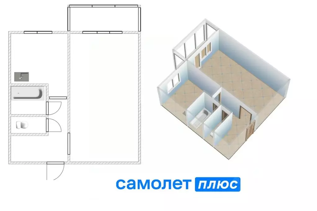 1-к кв. Кемеровская область, Кемеровский муниципальный округ, пос. ... - Фото 2