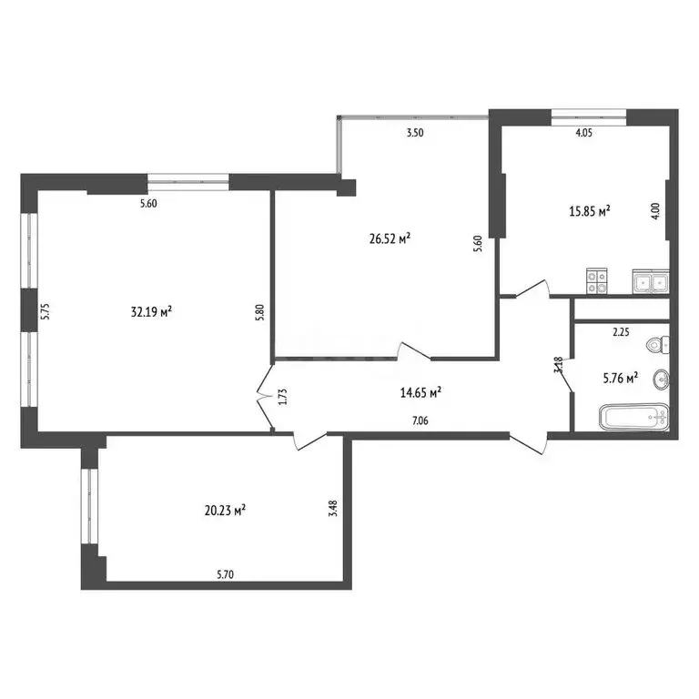 3-комнатная квартира: Нальчик, проспект Ленина, 46Б (115 м) - Фото 0