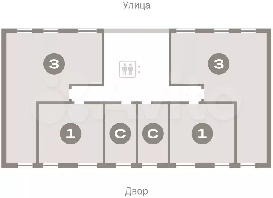 2-к. квартира, 41,1м, 4/17эт. - Фото 1