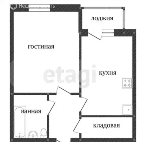 1-комнатная квартира: Курган, жилой район Заозёрный, 6-й микрорайон, ... - Фото 1