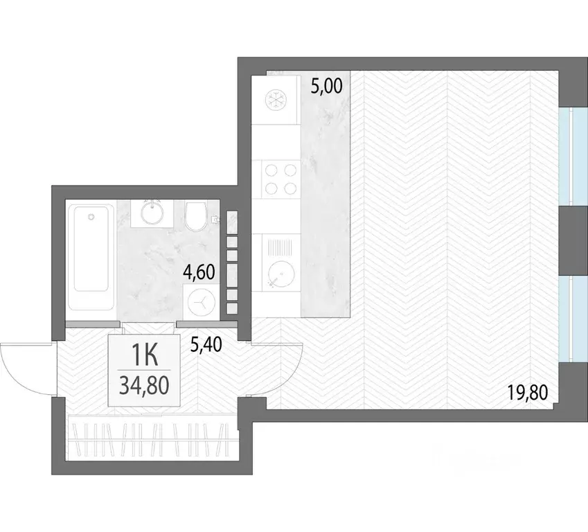 Студия Свердловская область, Екатеринбург ул. Первомайская, 7 (34.8 м) - Фото 1