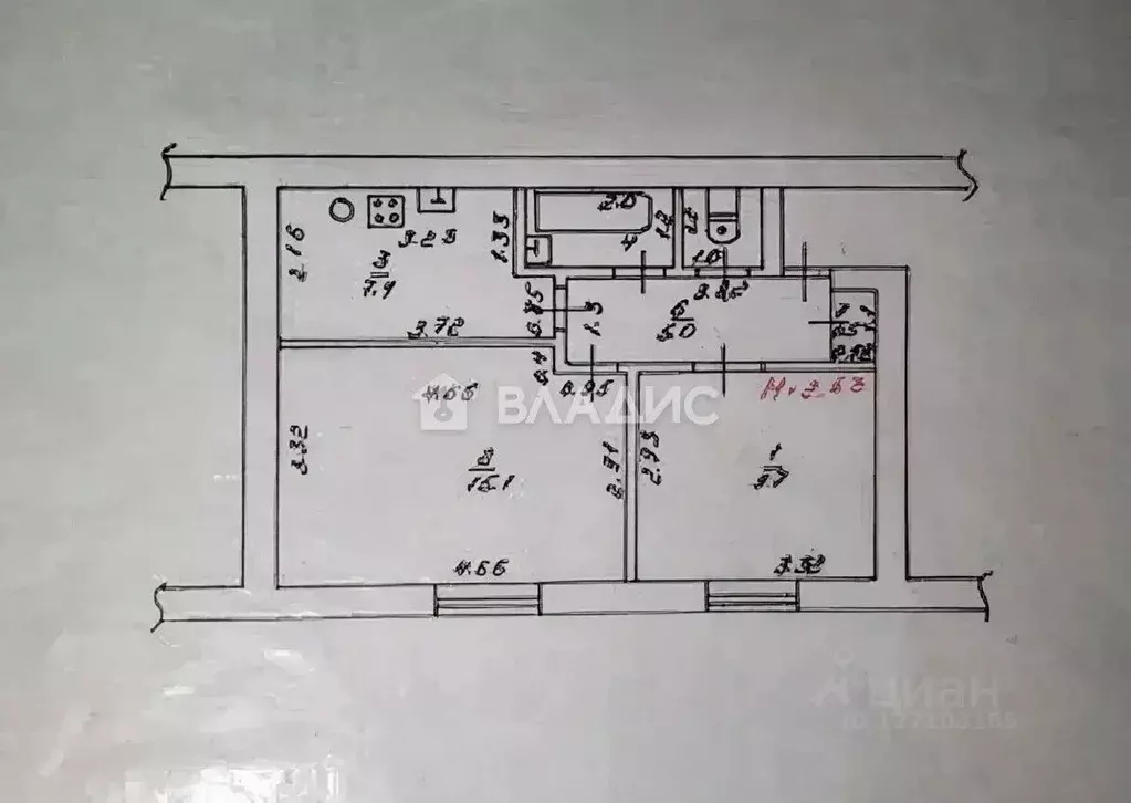 2-к кв. Краснодарский край, Ейское городское поселение, пос. Широчанка ... - Фото 2