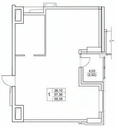 1-к кв. Приморский край, Владивосток ул. Сочинская, 17 (59.38 м) - Фото 0