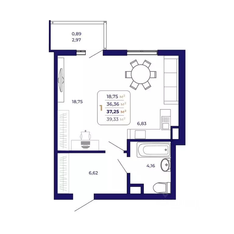 1-к кв. Башкортостан, Уфа Затон-Восточный жилрайон, Паруса жилой ... - Фото 1
