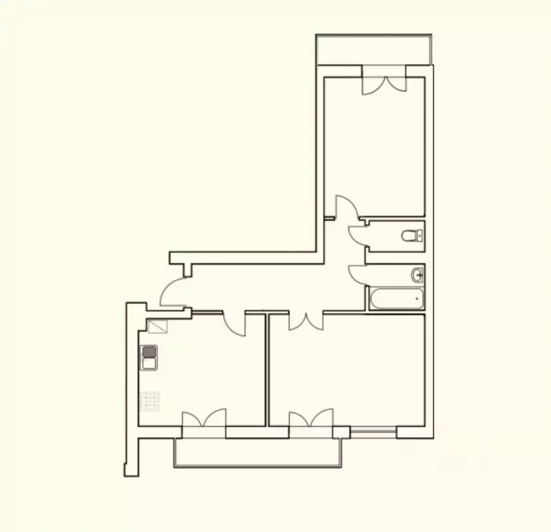 2-к кв. Калининградская область, Зеленоградский муниципальный округ, ... - Фото 2
