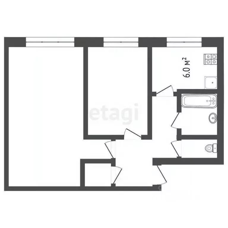 2-к кв. Тюменская область, Тюменский муниципальный округ, с. Ембаево ... - Фото 2