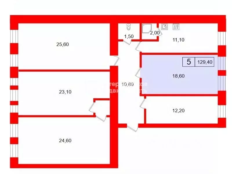 Комната Санкт-Петербург Большой Сампсониевский просп., 23 (18.6 м) - Фото 2