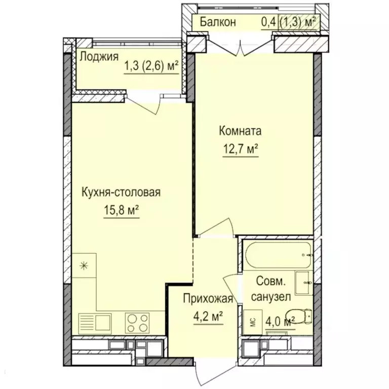 1-к кв. Удмуртия, Ижевск Восток СНТ, 112 (38.4 м) - Фото 0