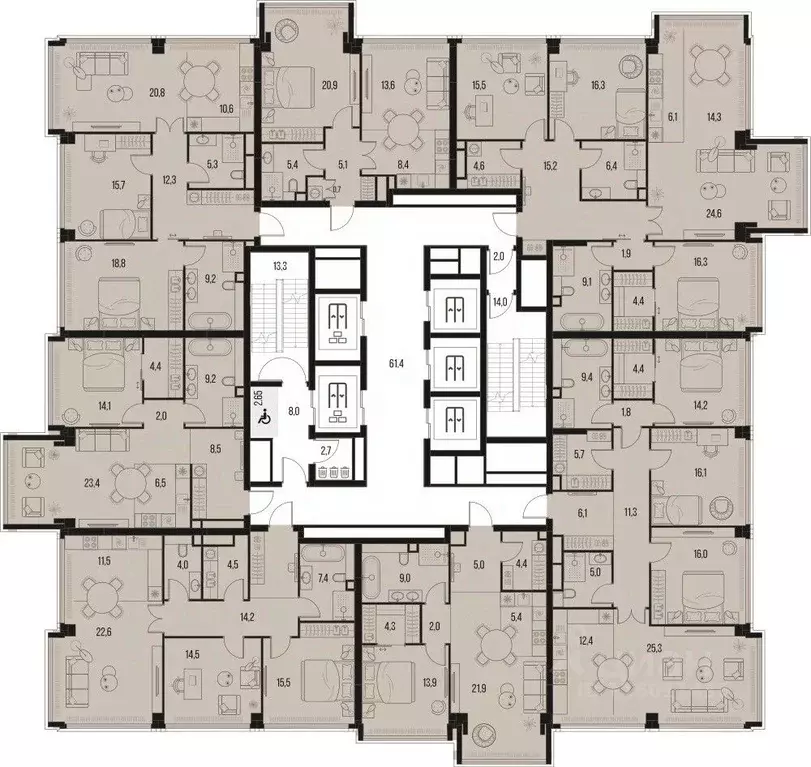 2-к кв. Москва Летниковская ул., 11к1 (54.1 м) - Фото 1