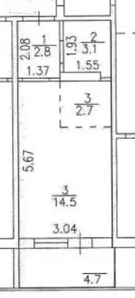 Студия Кировская область, Киров Радужный мкр, ул. Мира, 10 (23.2 м) - Фото 2