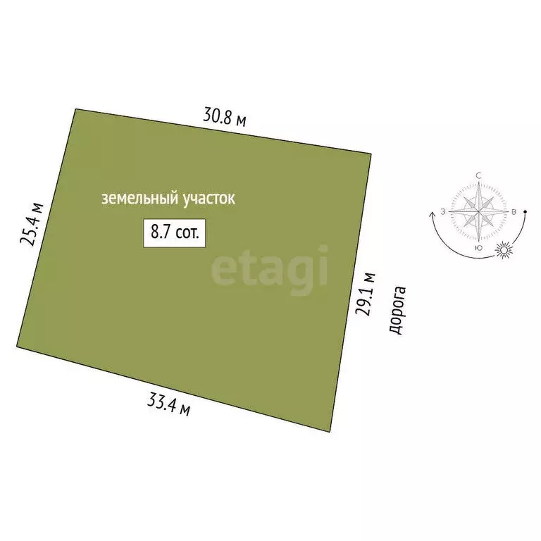 Участок в Тюмень, СНТ Аккорд, Береговая улица (8.7 м) - Фото 1