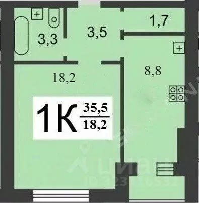 1-к кв. Нижегородская область, Нижний Новгород ул. Челюскинцев, 20 ... - Фото 2