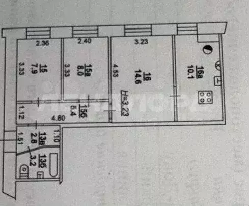 3-к. квартира, 52 м, 1/2 эт. - Фото 0