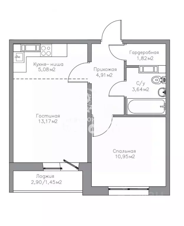 1-к кв. Оренбургская область, Оренбург ул. Березка, 21 (40.92 м) - Фото 2