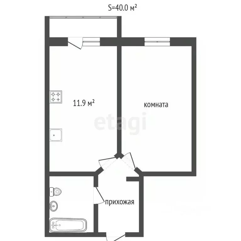 1-к кв. Ростовская область, Ростов-на-Дону ул. Ларина, 45с6 (39.2 м) - Фото 1