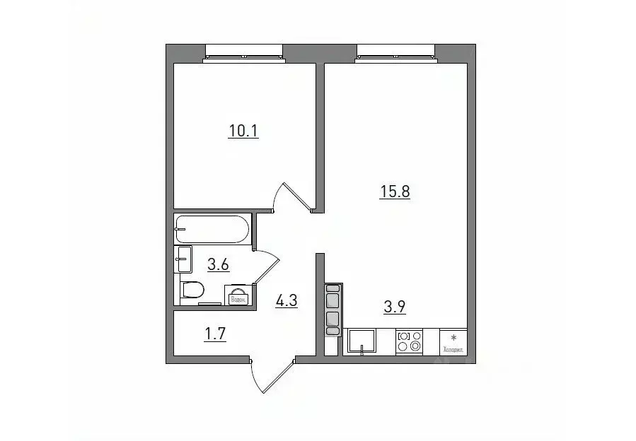 2-к кв. Кировская область, Киров ул. Чистопрудненская, 13А (39.4 м) - Фото 1