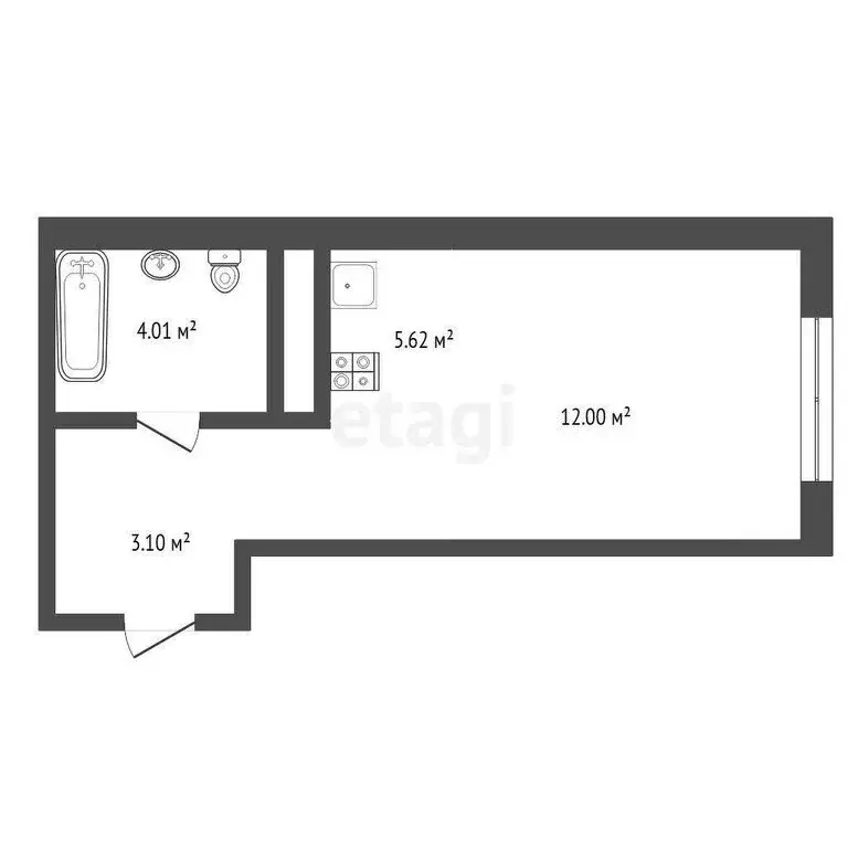 Квартира-студия: Горьковка, Светлая улица, 10к2 (27.9 м) - Фото 0