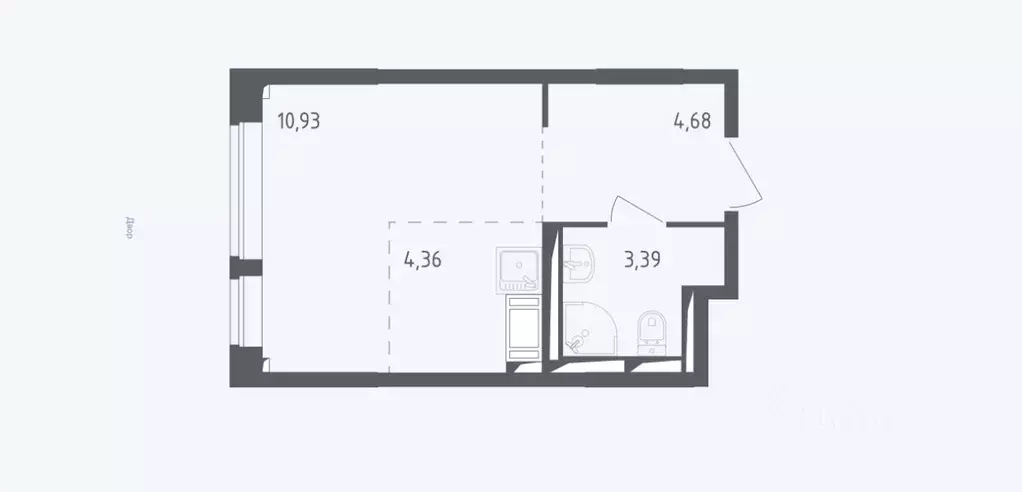 Студия Московская область, Люберцы городской округ, Мирный пгт ул. ... - Фото 1