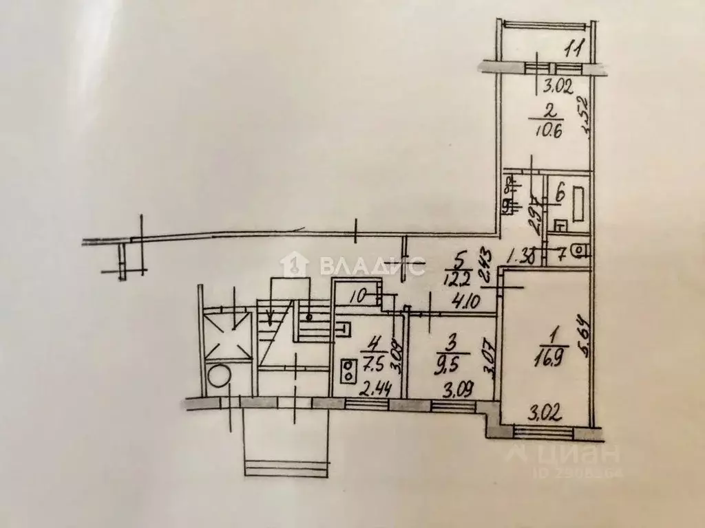 3-к кв. Московская область, Раменское ул. Чугунова, 28 (62.0 м) - Фото 2