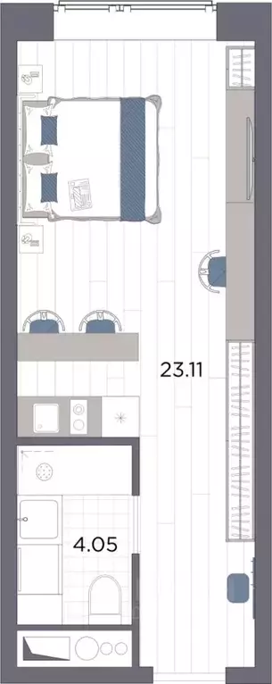 Студия Санкт-Петербург просп. Энергетиков, 8к2 (26.08 м) - Фото 0