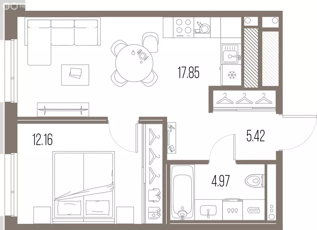 1-комнатная квартира: Санкт-Петербург, ЖК Легенда Васильевского, к2 ... - Фото 1