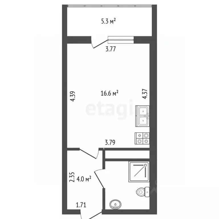 Студия Санкт-Петербург пос. Шушары, Московское ш., 246 (24.5 м) - Фото 2
