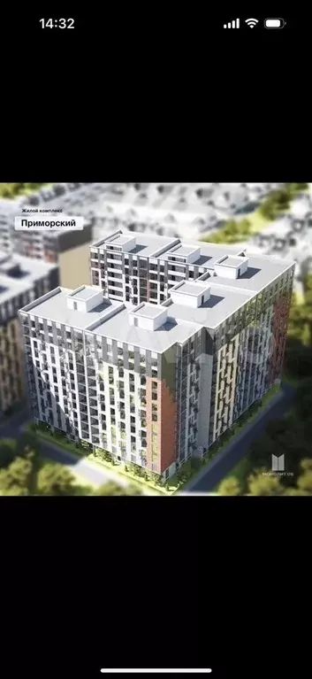 Квартира-студия, 33 м, 4/17 эт. - Фото 1