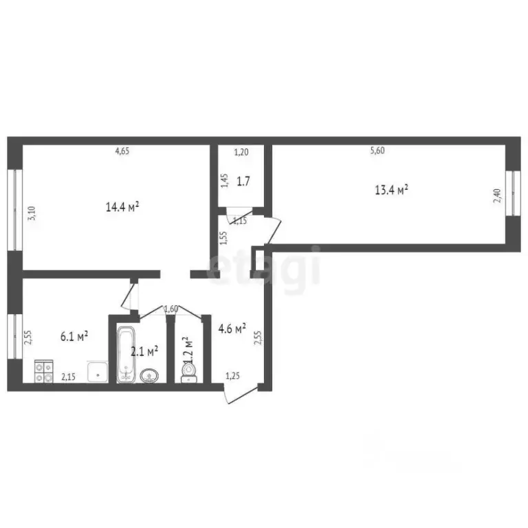 2-к кв. Алтайский край, Бийск ул. 8 Марта, 18 (52.0 м) - Фото 1