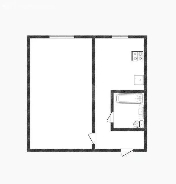 1-комнатная квартира: Нерехта, улица Глазова, 3 (33.5 м) - Фото 0