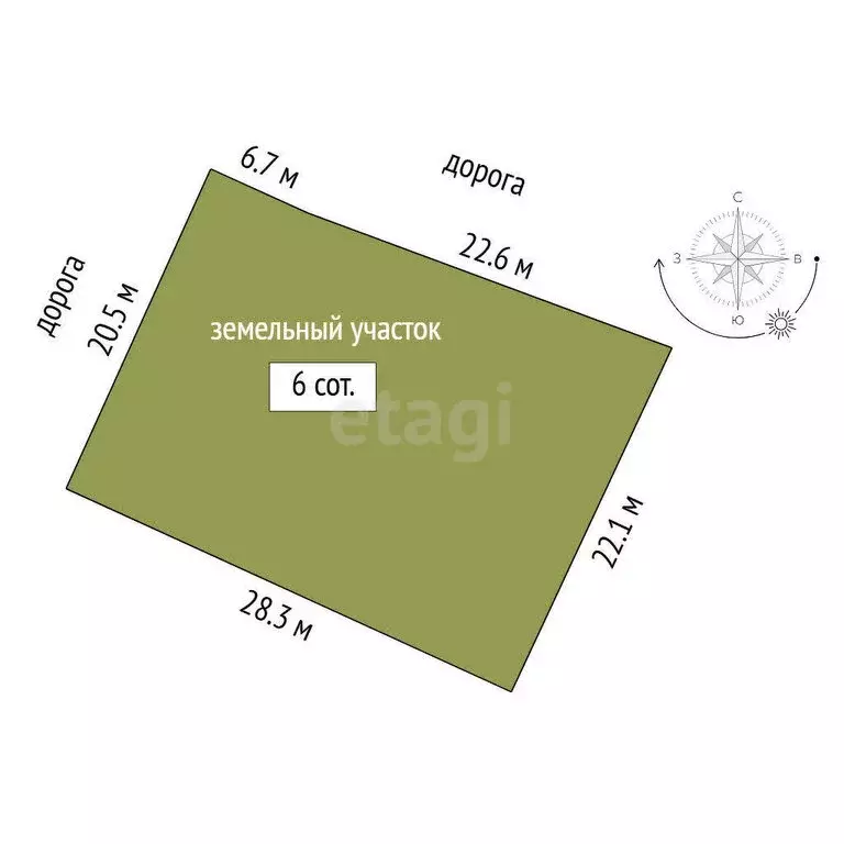 Участок в Тюмень, ДНТСН Зелёный Бор (6 м) - Фото 0