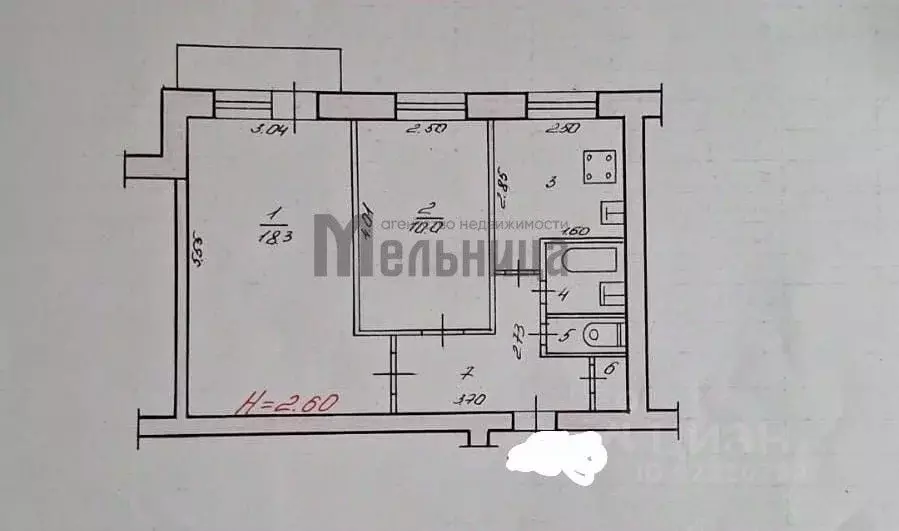 2-к кв. Волгоградская область, Волгоград ул. Рокоссовского, 24А (45.5 ... - Фото 2