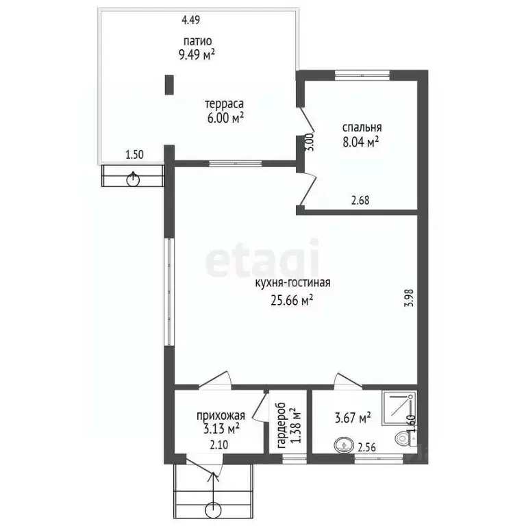 Дом в Вологодская область, д. Жилино  (45 м) - Фото 2