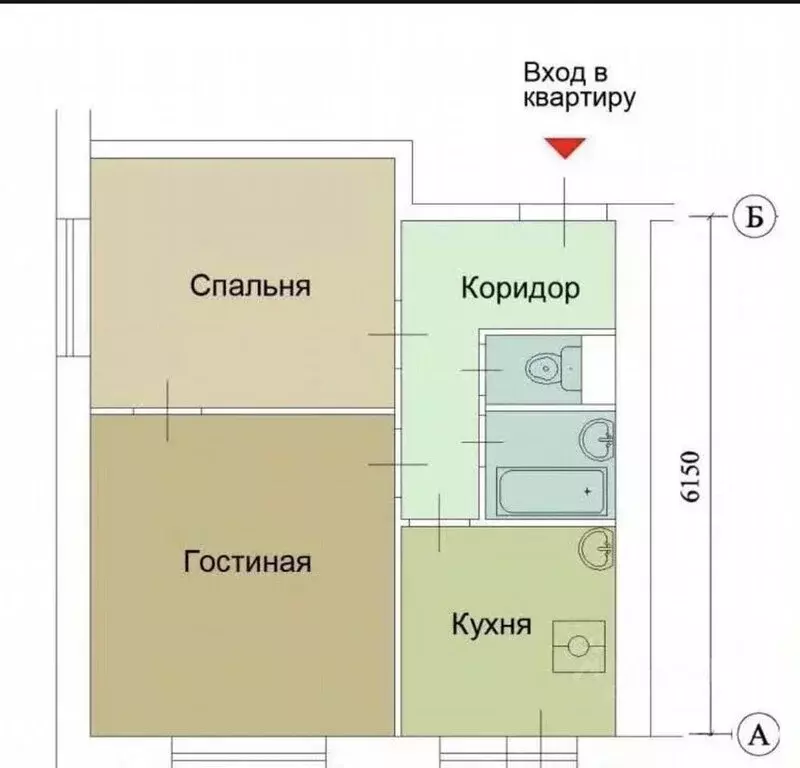 2-комнатная квартира: Москва, Окская улица, 6к2 (38 м) - Фото 1