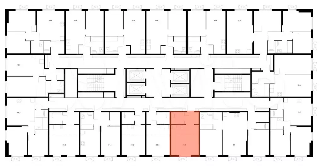 Квартира-студия, 23,9 м, 28/33 эт. - Фото 1