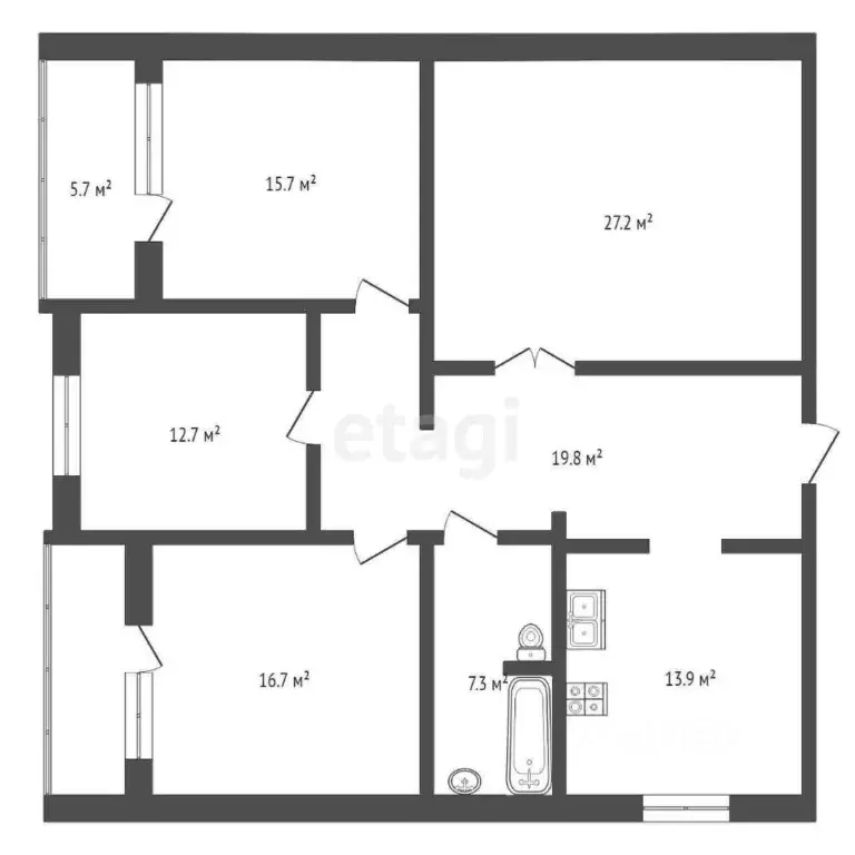 4-к кв. Ханты-Мансийский АО, Ханты-Мансийск ул. Ленина, 109 (112.9 м) - Фото 2