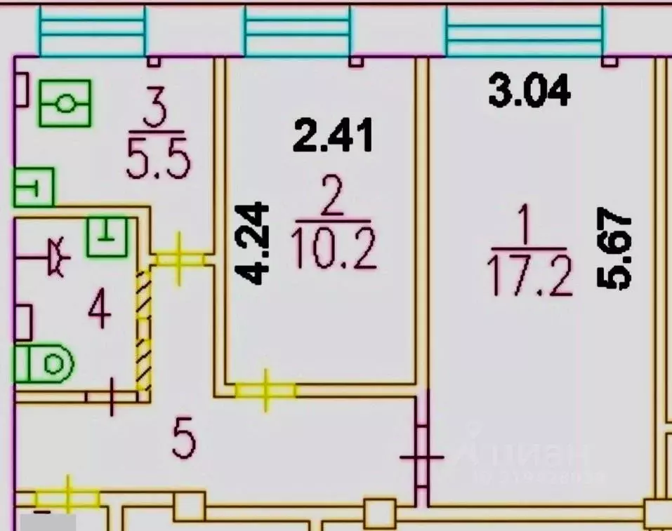 2-к кв. Москва ул. Генерала Глаголева, 25К2 (43.9 м) - Фото 1
